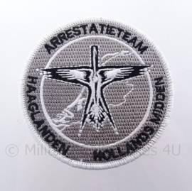 Nederlands Arrestatieteam Haaglanden Hollands Midden embleem met klittenband - diameter 9 cm