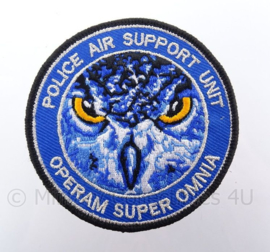 Nederlandse Police Air Support Unit embleem met klittenband - Unit Operam Super Omnia - diameter 9 cm