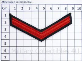 KM Koninklijke Marine arm rangemblemen paar - rood op zwart - Matroos der 2e klasse - 8,5 x 4 cm - origineel