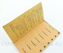 MVO bonboekje voor aankoop PSU goederen uit 1955 - afmeting 14,5 x  9 x 0,3 cm - compleet - uniek - origineel