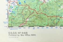 WW2 British War Office map 1944 Central Europe Halberstadt - 88 x 63,5 cm - origineel