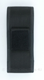 Universele nylon koppeltas met klittenband - zwart - NIEUW - 8 x 4 x 20 cm - origineel