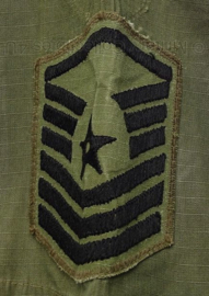 USAF Air Force Jungle Fatique jas Ripstop Poplin Senior Master Sergeant - 2nd pattern jacket - vietnam oorlog - maat Medium-Regular 1969 - origineel