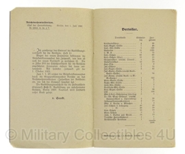 D.v.Pl.Nr. 200 Ausbildungsvorschrift für die Artillerie . Ausbildung am unbespannten Geschutz 1921 - origineel