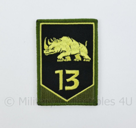 KL Nederlandse leger 13e Gemechaniseerde Brigade 13 Lichte Brigade  GVT embleem - nieuwste model - met klittenband - 8 x 5,5 cm