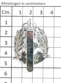Schotse politie pet insigne met verticale pin Semper Vigilo - 4½ x 3½ cm - origineel