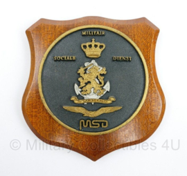 Wandbord Militaire Sociale dienst MSD  - 15 x 1,5 x 15 cm - origineel