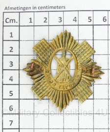 Britse WO2 Britse cap badge Royal Scots - Kings Crown - 5,5 x 5,5 cm - origineel