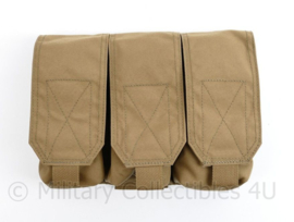 Defensie en Korps Mariniers Warrior Assault systems Molle tas Triple magazin pouch M4 C7 coyote - 17 x 23 x 5 cm -  nieuw - origineel