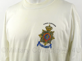 KM Marine Korps Mariniers wit shirt met logo op de borst - gedragen - maat XL - origineel