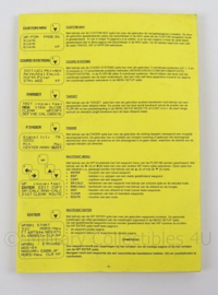 KL Landmacht Instructiekaart GPS ontvanger PLGR96 DAGR - IK8904 - afmeting 21 x 15 cm - origineel