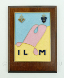 Politie en KMAR wandbord - Interim landelijk mobilofoonnet - afmeting 19 x 13,5 x 2 cm - nieuw in doosje - origineel