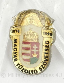 Speldset van het Wapen van Hongarije en brandweer - 4 x 2 cm/2 x 1½ cm - origineel