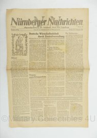 WO2 Duitse krant Nurnberger Nachrichten Nordbayern nr. 16 1 december 1945 - 47 x 32 cm - origineel