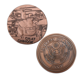 US Army CH-47 Chinook coin - 40 mm diameter