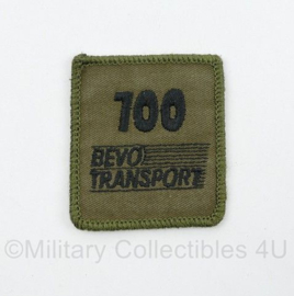 Defensie 100 BEVO Transport 100 Bevoorrading en Transportbataljon borstembleem - met klittenband - 5 x 5 cm - origineel