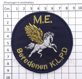 Nederlandse ME Mobiele Eenheid embleem "Bereden KLPD Koninklijke Landelijke Politie Dienst" -  diameter 9 cm