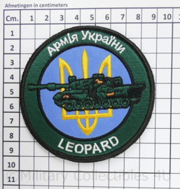Oekraïne Leopard tank patch - met klittenband - diameter 9 cm