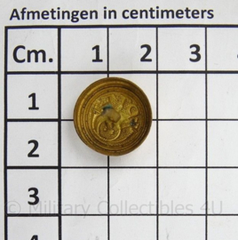 Antieke PTT Knoop voor op de pet - goudkleurig - doorsnede 1,5 cm - prijs per twee - origineel