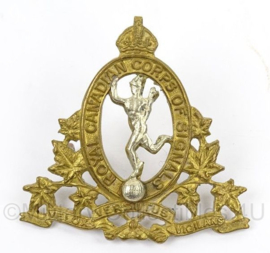 WO2 Canadees baret insigne Royal Canadian Corps of Signals - afmeting 4,5 x 4,5 cm - origineel