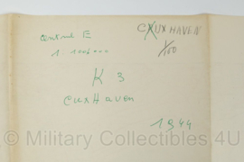 WW2 British War Office map 1944 Central Europe Cuxhaven - 83,5 x 63,5 cm - origineel