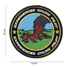 Embleem stof Experienced Chunk Pilot - 10 x 10 cm.