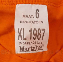 KL Nederlandse leger oranje sportshirt lange mouw 1987 - maat 6 = Large - nieuw in verpakking - origineel