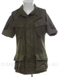 USAF Air Force Jungle Fatique jas Ripstop Poplin Senior Master Sergeant - 2nd pattern jacket - vietnam oorlog - maat Medium-Regular 1969 - origineel