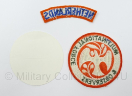 KMAR Koninklijke Marechaussee Sinaï Missie Multinational Forces and Observers set van straatnaam - embleem en sticker -  origineel