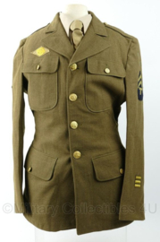 WO2 US Army Technician 5th grade Class A jacket december 1940 - maat 34R = NL maat 44 regular - origineel