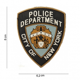 Embleem 3D PVC NYPD New York Police Department -  klittenband - 8 x 6,2 cm