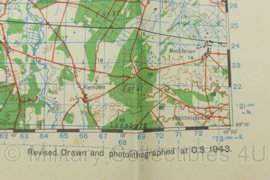 WW2 British War Office map 1943 Central Europe Hamburg - 88 x 64,5 cm - origineel