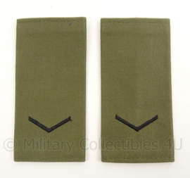 KM Marine Korps Mariniers GVT rang epauletten Marinier 2 - afmeting 5 x 11 cm - origineel