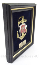 Poolse Marine wandbord - presented by fleet admiral Polish Navy - afmeting 14 x 16 cm - origineel