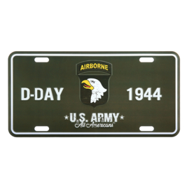 Nummerplaat D-Day US Army All American 101st Airborne Division