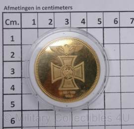 WO2 Duitse Reichsbank coin in case - diameter 5 cm - topstaat - replica