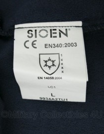 Defensie softshell jas zwart - merk Sioen - maat Large - licht gedragen - origineel