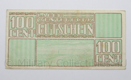 WO2 Duits Westerbork Lagergeld 1944 - 100 cent - origineel