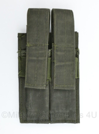 Defensie of US Army Wolf Grey MOLLE Double Mag pouch - 21 x 11,5 x 2 cm - gebruikt - origineel