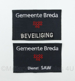 Gemeente Breda Beveiliging en Dienst SAW emblemen set - origineel