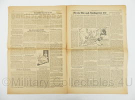 WO2 Duitse krant Frankische Tageszeitung nr. 41 18 februari 1944 - 47 x 32 cm - origineel