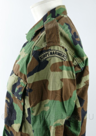 Korps Mariniers jas Woodland camo met straatnaam - meerdere maten - gedragen - origineel