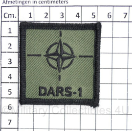 Defensie NATO borst embleem NATO DARS-1 Deployable Air Command and Control system - met klittenband - 5 x 5 cm - origineel