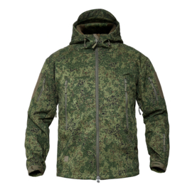 Tactical softshell jas - maat Medium t/m XXL - nieuw gemaakt - Russian Digital Flora camo