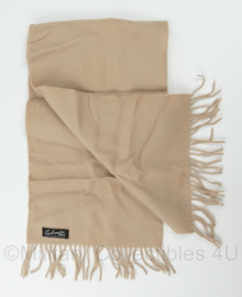 KL Nederlandse leger Cashmere Wool sjaal beige - maker Jago Holland - 120 x 23,5 cm - nieuw - origineel