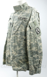 US Army Coat Army Combat uniform ACU camo BDU jacket First Sergeant Rhodes - 10th Mountain Div / 2nd Cavalry Regiment - maat Large Regular = 7080/0414 - gedragen - origineel