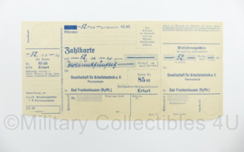 WO2 Duitse Fernschule Bad Frankenhausen envelop met Zahltkarte - 16,5 x 11,5 cm - origineel