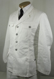 Uniform jas wit met zilveren knopen - maat Medium( borst 96-100 cm) - origineel leger