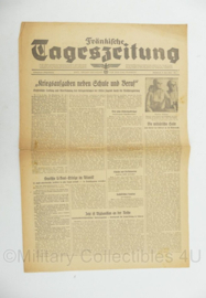 WO2 Duitse krant Frankische Tageszeitung nr. 3 5 januari 1944 - 47 x 32 cm - origineel