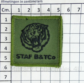 Defensie nieuwste model 2021 borst embleem klittenband Staf B & TCo  Bevoorradings-en Transportbataljon - 5 x 5 cm - origineel